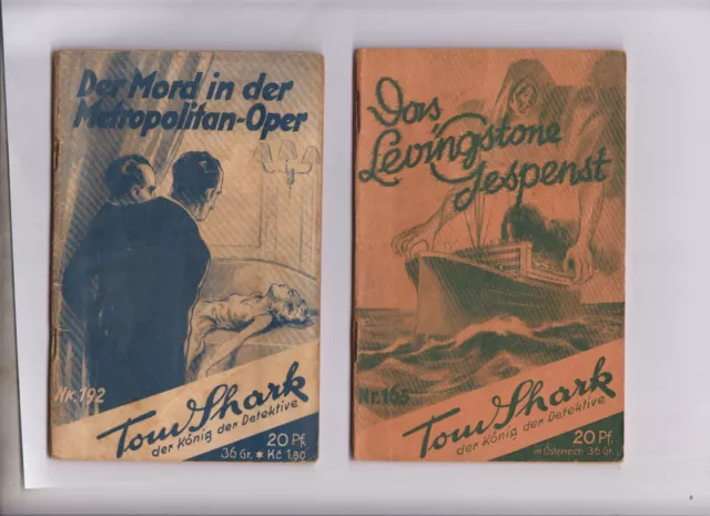 Original Tom Shark Serie ab 1929 Nummer 165 + 192 Verlagshaus Freya