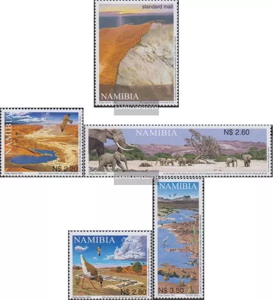 namibie - sud-ouest de l'afrique 1077-1081 (complète edition) neuf avec gomme or