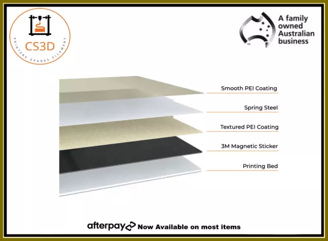 PEI Dual Sided Textured/Smooth Spring Steel Sheet Magnetic Bed 220x220mm