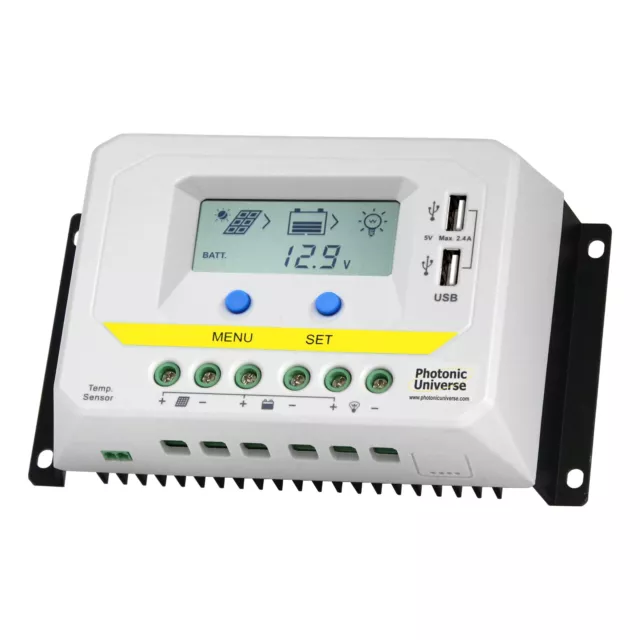 30A solar panel charge controller / regulator with LCD display and dual USB port