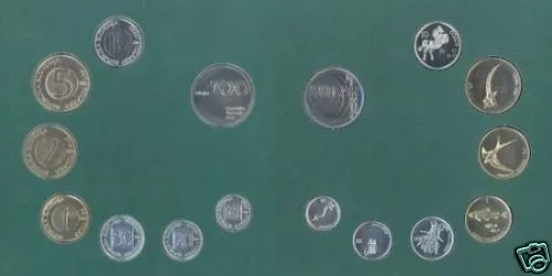 Slowenien Tolar-Kursmünzensatz 2001 stempelglanz  Nur 1.000 Stück!