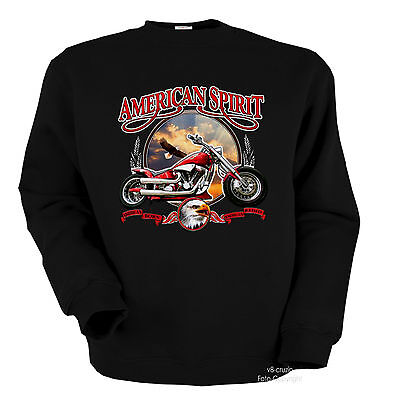 Biker Sweatshirt Adler Chopper american custom Motorbike Motorrad motiv *4310 bl