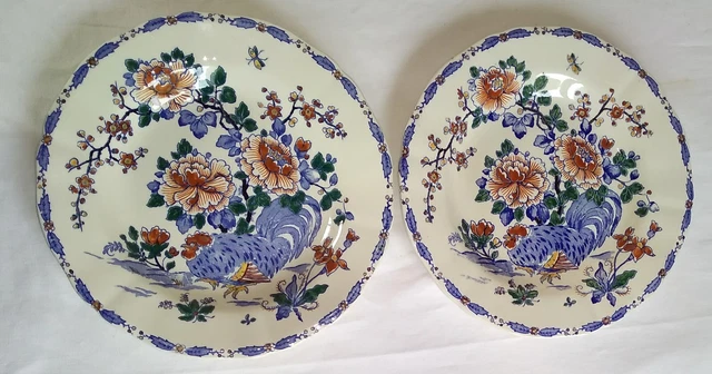 Lot 6 Assiettes Creuses Anciennes Au Coq – Faïence, Vintage, Déco