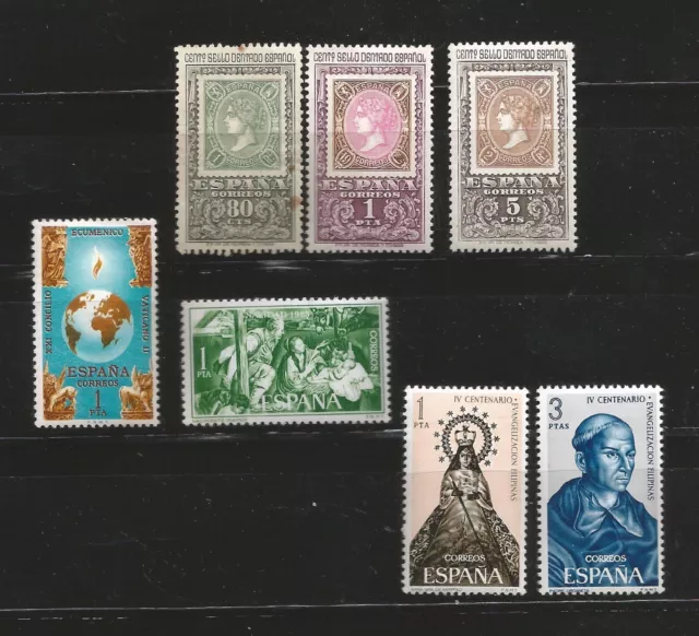 (L170) España 1965 - Lote 4 Series (7 Sellos) Nuevos Sin Charnela