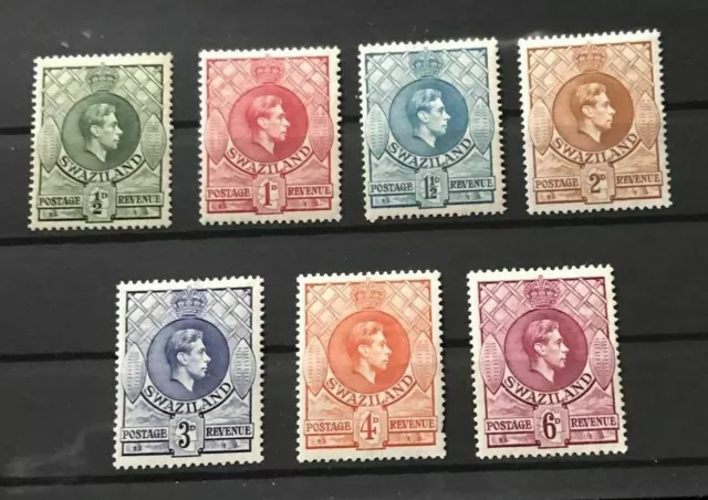 British Colonies SWAZILAND 1938 KGVI Short Set to 6d Mint Hinged