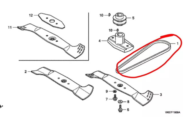 Honda Izy 40.6cm 45.7cm 41 CM 46 CM Lecteur Ceinture hrg465c hrg415c C1 C2 C3