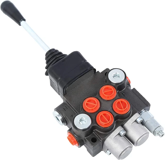 Hydraulic Valve 2 Spool Hydraulic Joystick Control Valve 11Gpm Double Acting Cyl