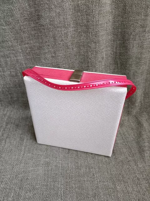 Vintage Red and Beige Win El Ware 7" Vinyl Record Carrying Case Retro Portable