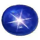 Top Quality 6 Rays Star Blue Sapphire 08.25Cts. Ring Size Oval Cabochon 10X14X05