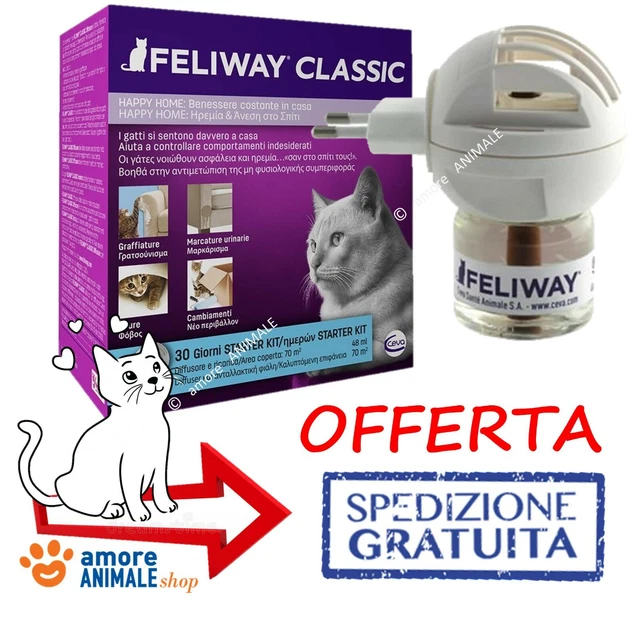 FELIWAY Classic → DIFFUSORE + RICARICA 48 ml - Diffusore di Feromoni per GATTO