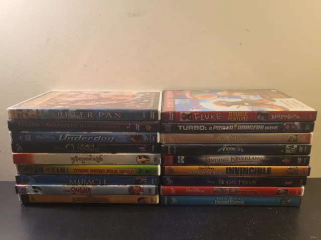 Lot of 18 kids/family non animated dvds all titles listed Disney TMNT Invincible