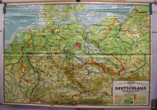 School Wall Map Wall Chart Roll Chart School Map Germany Großraumkarte 276x191c