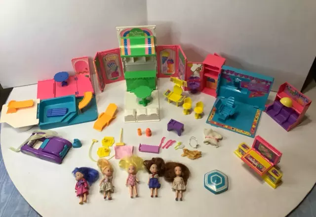 Lot of Vintage 1980s Kenner Wish World Kids 5 Dolls & Accessories