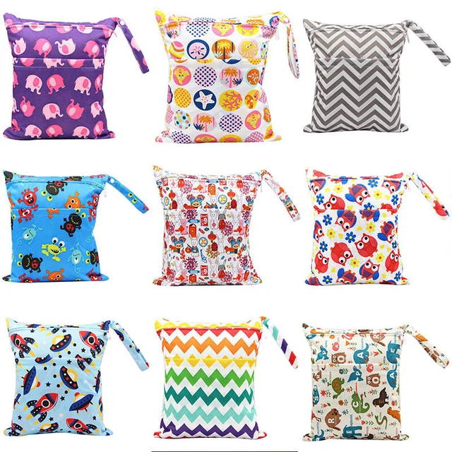 Swim Bag Reusable Baby Diaper Nappy Pouch Waterproof Travel Swim Bag Zip Wet Wet