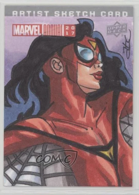 2017 Upper Deck Marvel Annual Sketch Cards 1/1 Bekah Cleveland & Adam Auto 0zu
