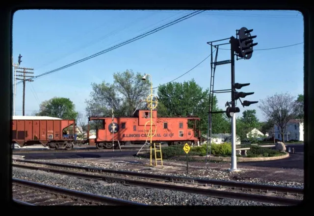 Illinois Central Gulf ICG Conrail CR Effingham Scene - Original Kodachrome Slide