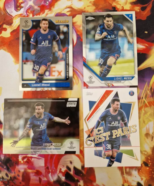 Lionel Messi Lot Topps Paris St. Germain Near Mint