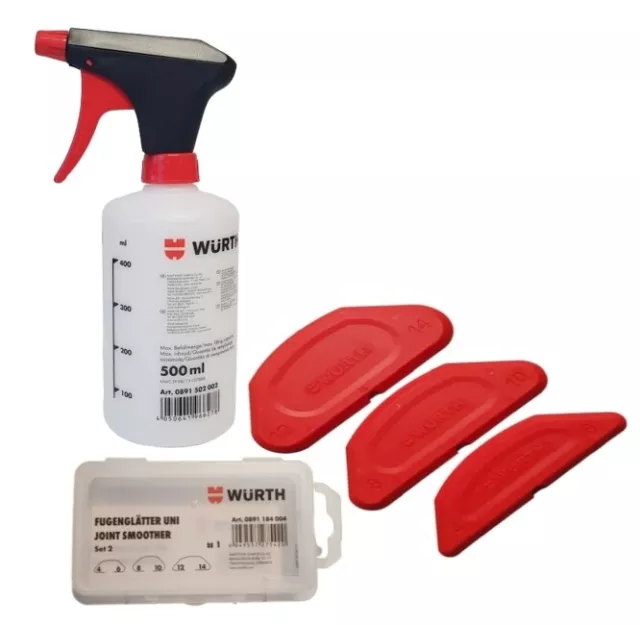 Würth Fugenglätter 3er Set Fugenabzieher + 500ml Sprühflasche