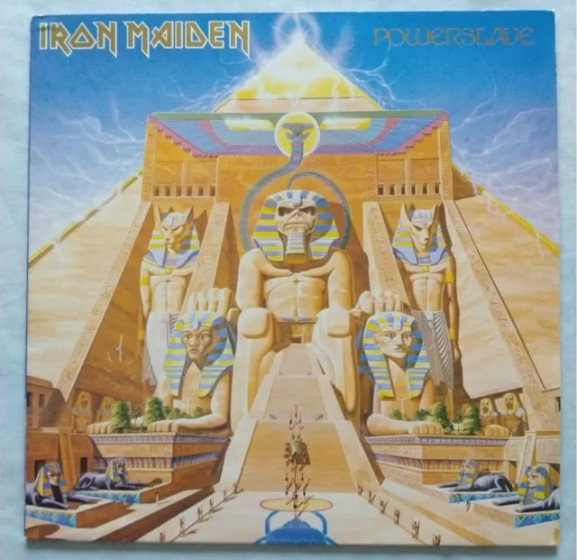 Lp Vinyl Iron Maiden Album Powerslave Power 1 Uk 1St Press 1984 Ex/Ex Nice Copy