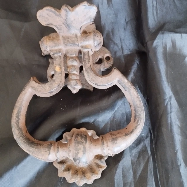 Marteau, Heurtoir De Porte Fer Et Fonte Avec Receptacle