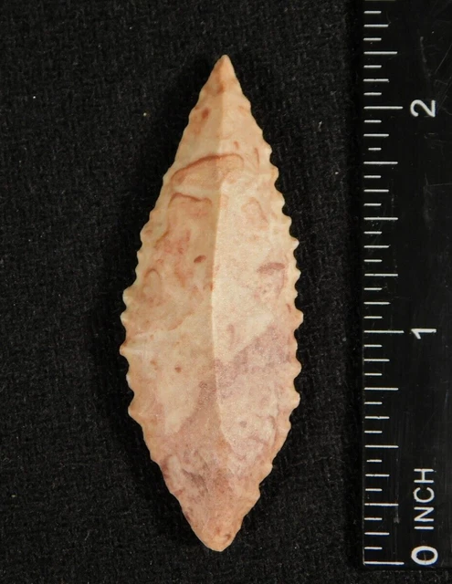 Ancient SERRATED Lanceolate Form Arrowhead or Flint Artifact Niger 1.53