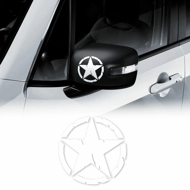 Adesivi Stella Militare Per Auto - 4 Pezzi Riflettenti, Multicolore