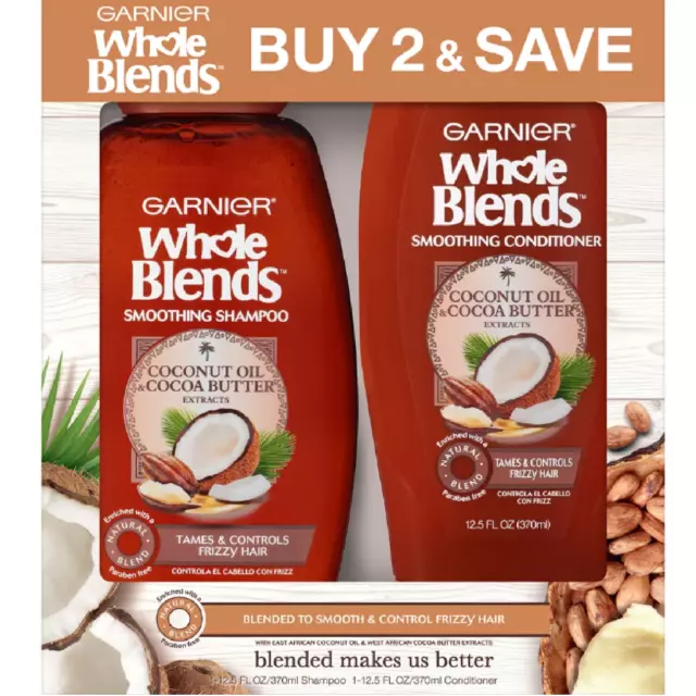 Garnier Whole Blends Smoothing Shampoo and Conditioner 1 kit