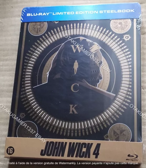 John Wick Chapter 4 Collector Limited Steeblook Blu-ray RARE Import NEW & SEALED