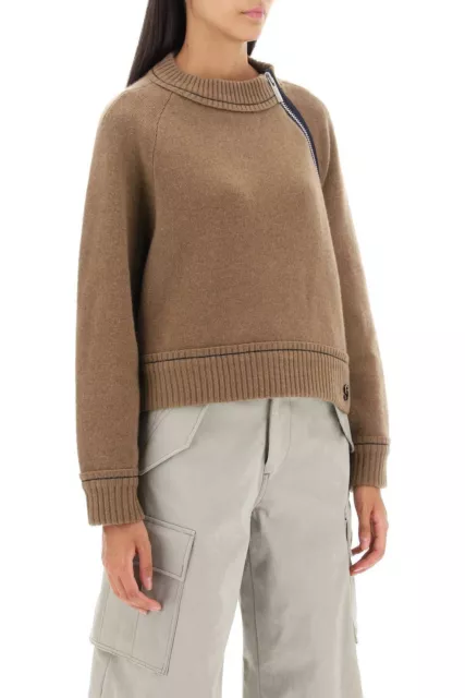 NEW Sacai cashmere cotton sweater SCW 090 BEIGE AUTHENTIC NWT 2