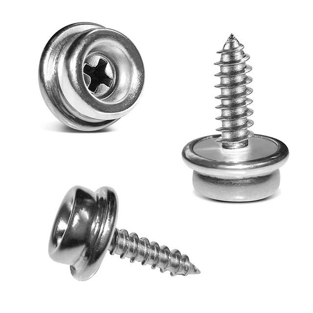 50PCS Stainless Steel Screws Marine Grade Boat Canvas Snaps 3/8"Socket (50Pcs)