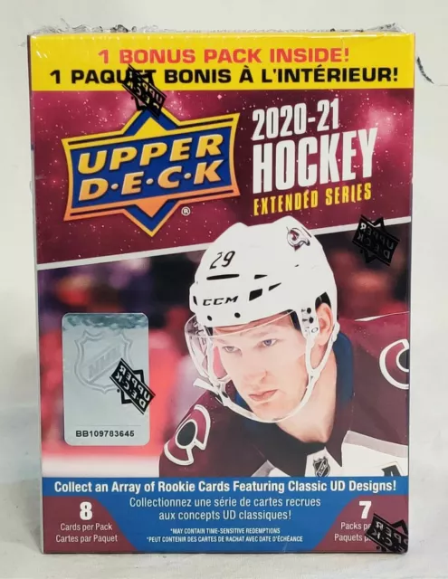 NEW Upper Deck NHL 2020-21 Extended Series Hockey Trading Card BLASTER Box UD