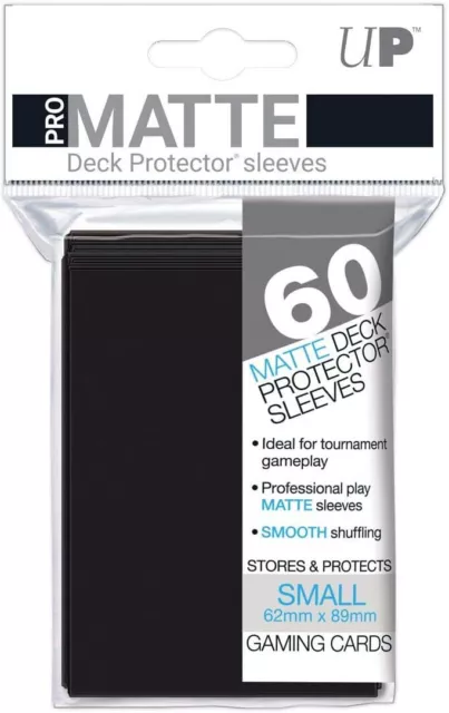 Ultra PRO 60 Matte Small Sleeves Black / Schwarz Karten-Hüllen YuGiOh! 62 x 89mm