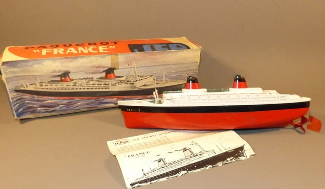 JOUET ANCIEN TÔLE JEP en boite - Le Paquebot FRANCE mécanique 917 EUR