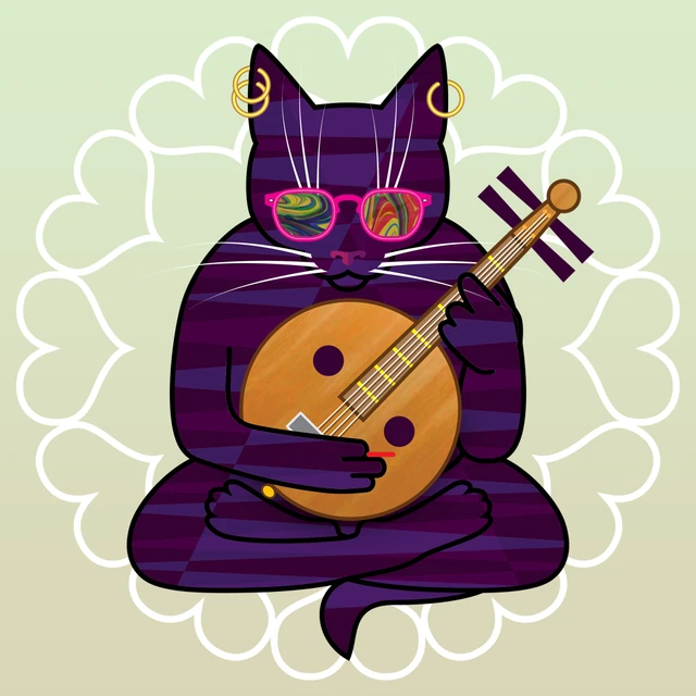 Sacred Feline Poetry Society #8168 - unique original NFT Art by jdeecken