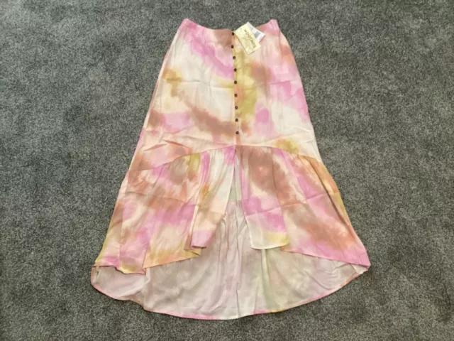 REWIND SKIRT Tie Dye Size Large Juniors/Womens Midi Lo-Hi skirt Brand New