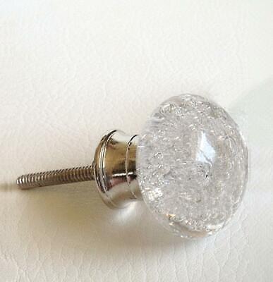 Clear Glass Bubble Cabinet Knobs Pulls Decorative Hardware Seconds