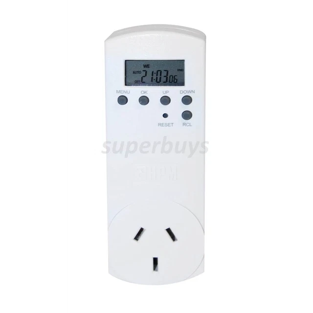 HPM SLIM DIGITAL Electrical Powerpoint Power Point Timer with Battery ...