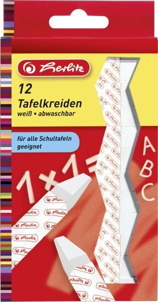 herlitz Tafelkreide weiß 12 Stück  Schreibwaren