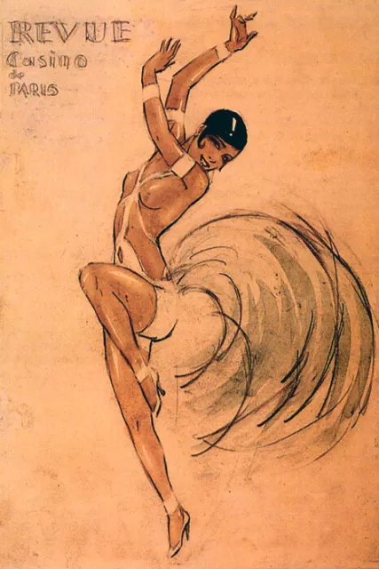 Revue Casino De Paris Showgirl Dance French Vintage Poster Repro
