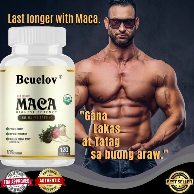 Maca Root 1500 mg Certified Organic Superfood Peruvian Health