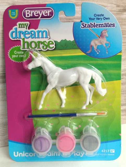 Breyer~My Dream Horse~Paint & Play Unicorn~Unpainted Thoroughbred~Stablemate~Sm