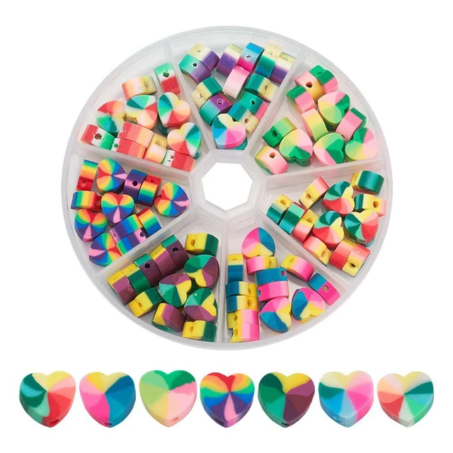 98 Stück Weiche Keramikperlen DIY Zubehör Frauen Mädchen Bunter Schmuck für