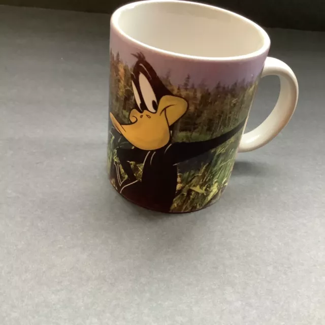 VINTAGE 1996 Daffy Duck Warner Bros. Looney Tunes Ceramic Coffee Mug Cup.  