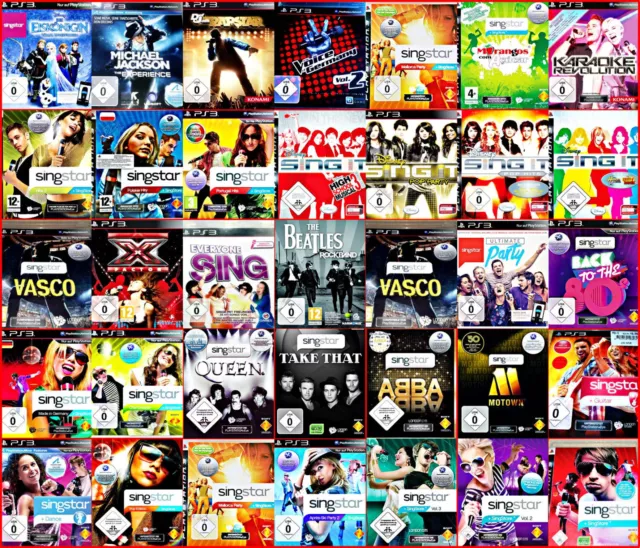 PS3 SINGSTAR: Disney, Alemania, ABBA, Sing It, Después SKI, Pop; años 80, Vol.3, Mallorca*