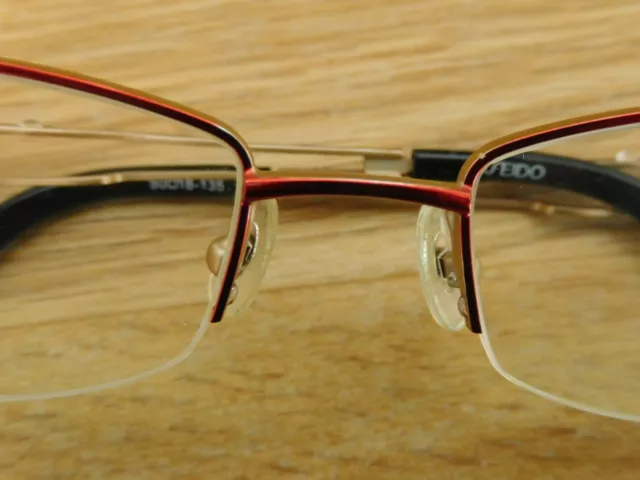 Monture de lunettes SHISEIDO fabriquée au Japon, acier à ressort rouge rose, mod. SH-2251 M9 3