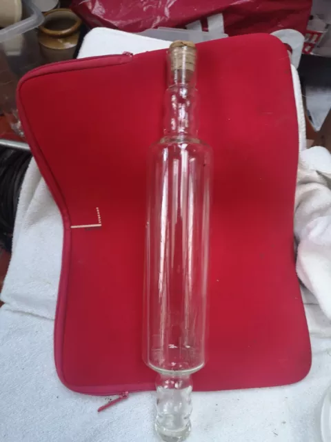 Pyrex Glass Rolling pin with corked top