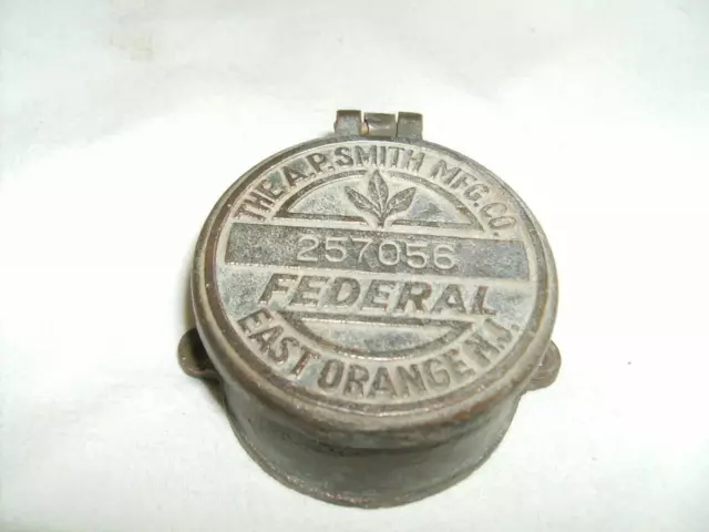 VTG BRASS WATER METER A P Smith FEDERAL TRINKET BOX Man Cave Rat Rod