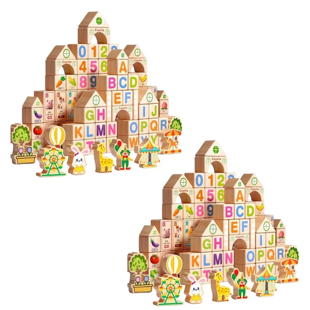 Blocs En Bois Chiffres 1 à 10 - Jeu De Construction Éducatif Pour Apprendre Les Maths En S'amusant