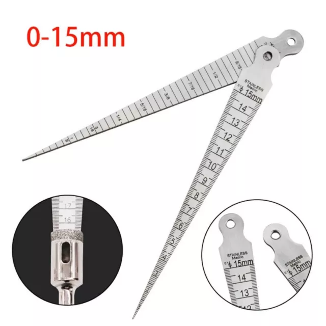 0-15mm Gap Gauge Metric/Imperial Hole Taper Ruler Welding Taper Ruler