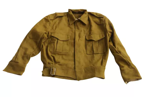 Repro WW2 British Army 37 Pattern Battle Uniform Tunic - Khaki Color (44 Inches)